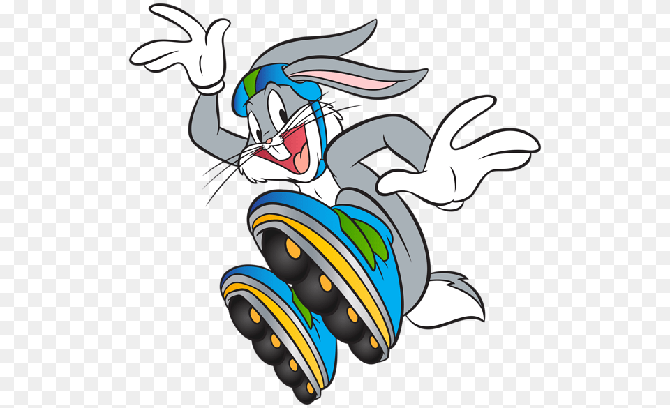Bugs Bunny With Roller Skates Clip Art Gallery, Cartoon, Electronics, Hardware, Baby Png