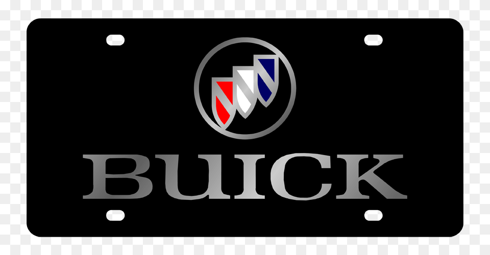 Buick Logo Black Acrylic License Plate Auto Gear Direct, Emblem, Symbol Free Png Download