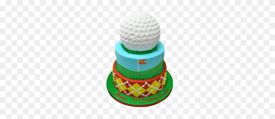 Build A Cake Sports Golf Ball Tier Three Brothers Bakery, Birthday Cake, Cream, Dessert, Food Png