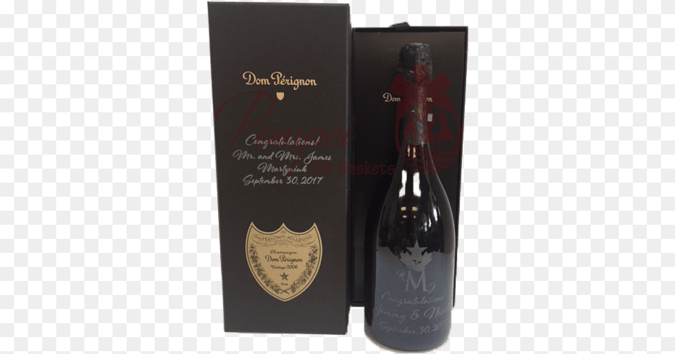 Build A Dom Perignon Rose Champagne Basket With Dom Perignon Gift Box Engraved, Alcohol, Beverage, Bottle, Liquor Free Png Download