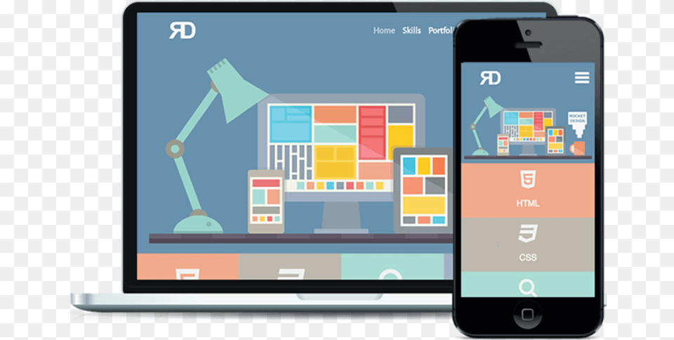 Build A Html5css3 Flat Responsive Website Nice Website Design, Electronics, Mobile Phone, Phone Free Png Download