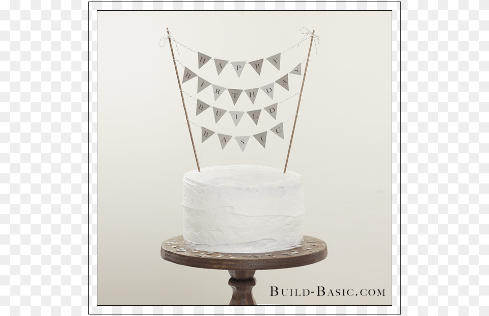 Build Basic Happy Birthday Flags Birthday Cake, Birthday Cake, Cream, Dessert, Food Free Png Download