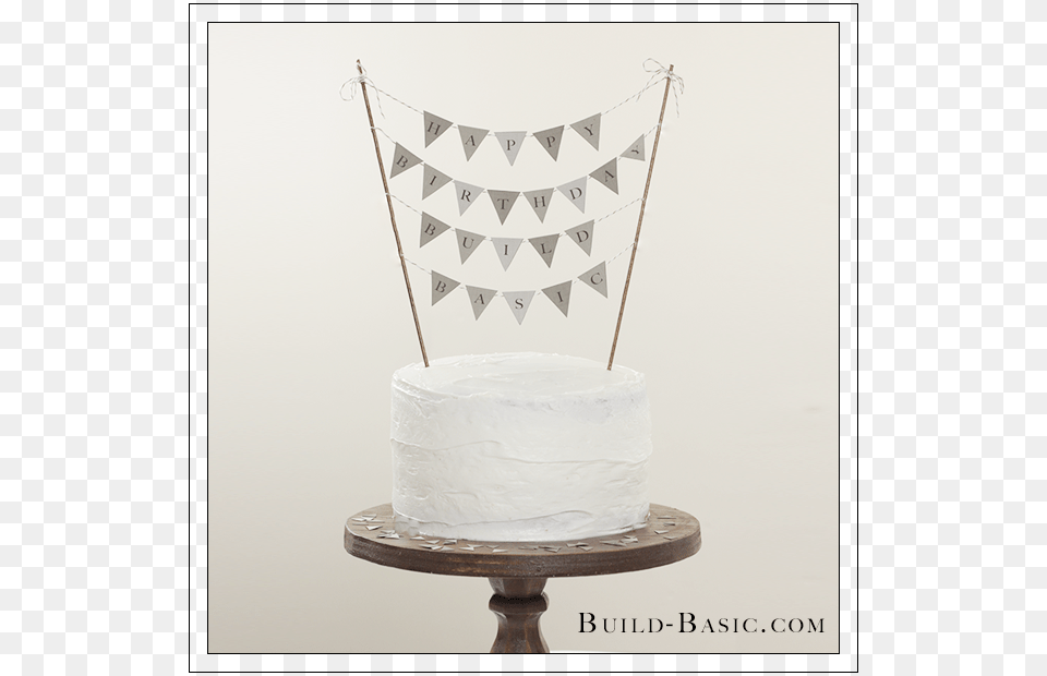 Build Basic Happy Birthday Flags Building, Birthday Cake, Cake, Cream, Dessert Png Image