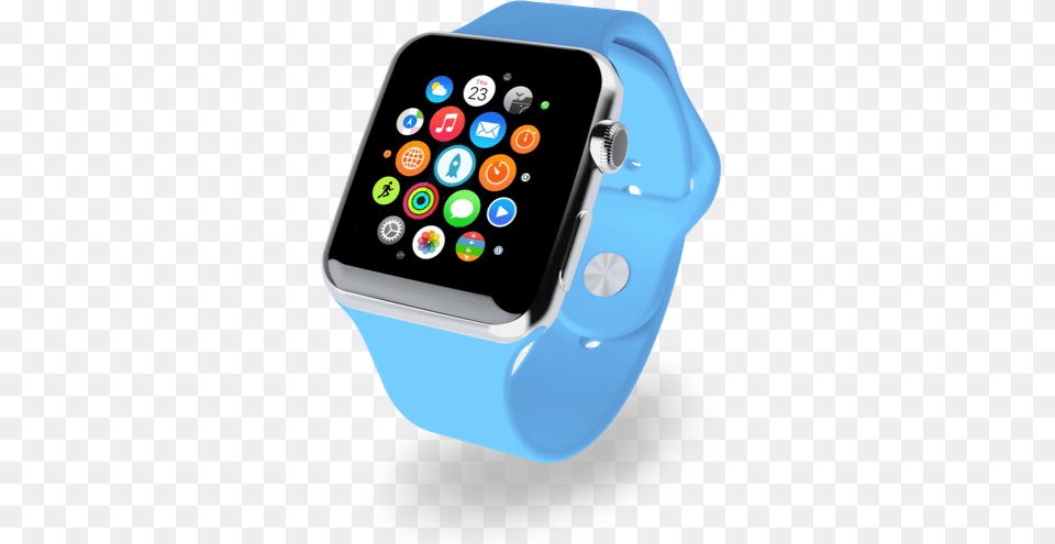 Build The Most Realistic Apple Watch Prototypes Apple Watch Blue Transparent, Arm, Body Part, Person, Wristwatch Png