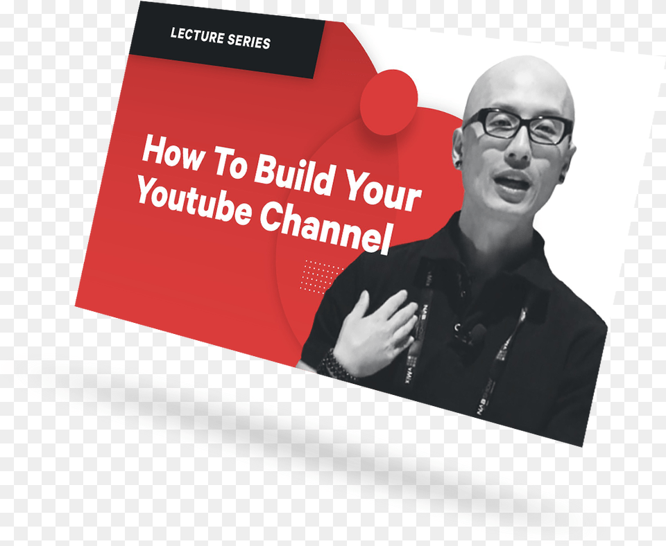 Build Your Youtube Channel From The Futur Language, Advertisement, Male, Adult, Poster Png Image