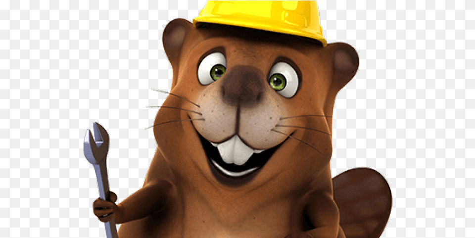 Builder Beaver Art, Clothing, Hardhat, Helmet Free Png Download