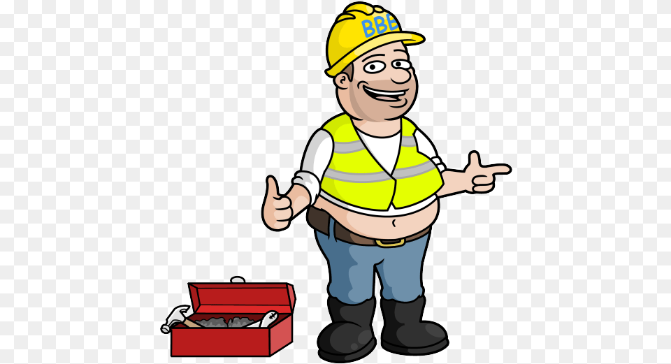 Builder Cartoon Builder Cartoon, Worker, Person, Clothing, Helmet Free Png Download