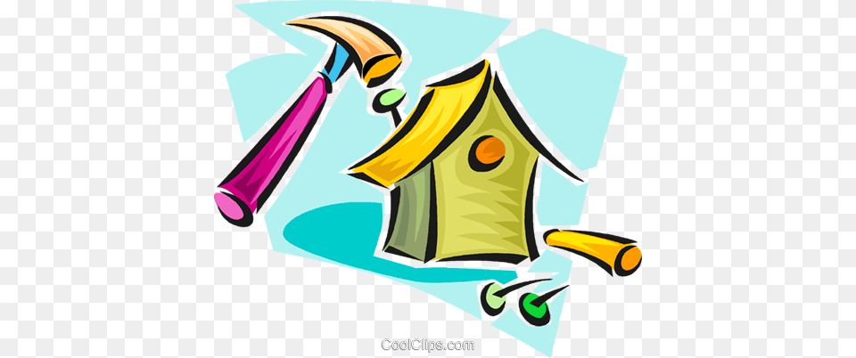 Building A Birdhouse Royalty Vector Clip Art Illustration, Camping, Outdoors, Tent, People Png Image