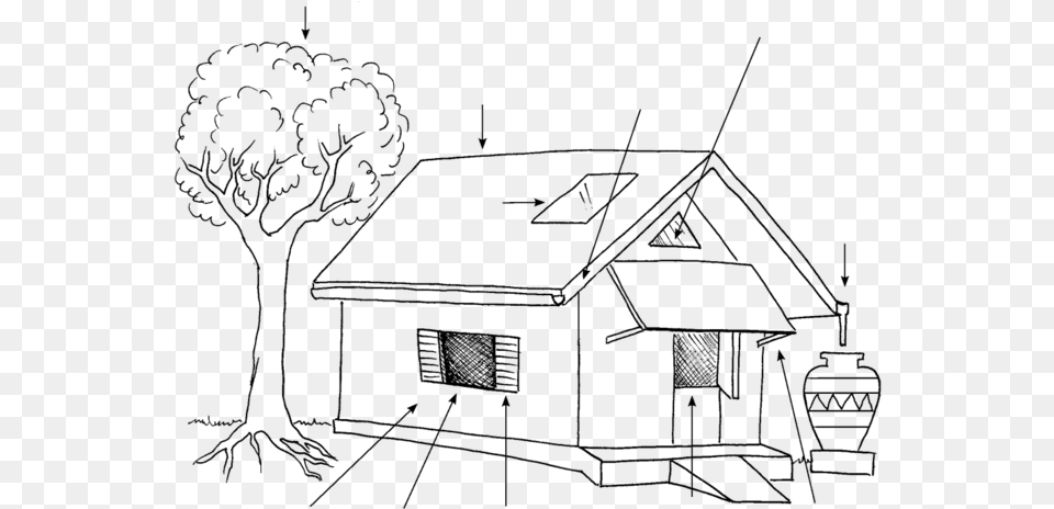 Building A Healthy Home Cartoon, Gray Free Transparent Png