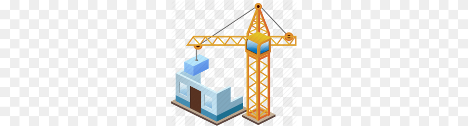 Building A House Clipart, Construction, Construction Crane, Bulldozer, Machine Png Image
