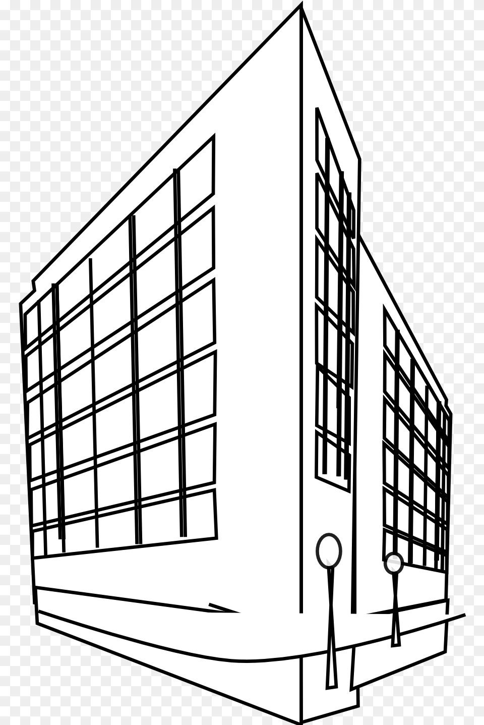 Building Black White Draw A Office Building, Architecture, Office Building, Art, Condo Png