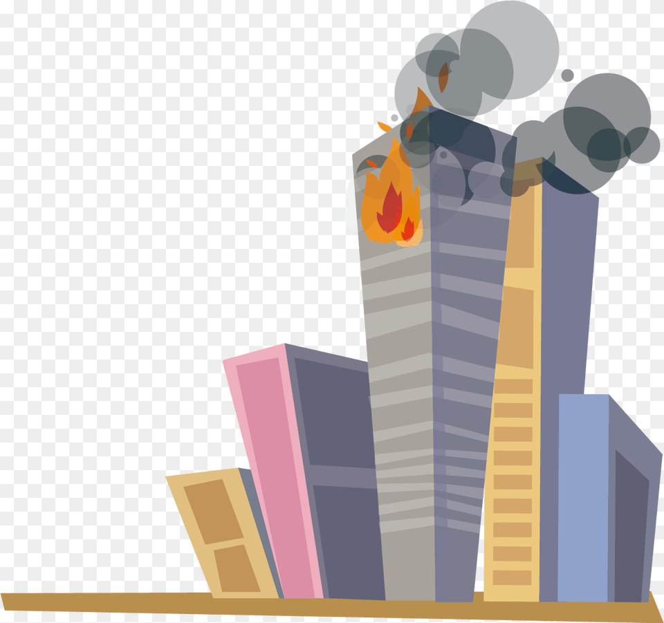 Building Building On Fire Cartoon Png