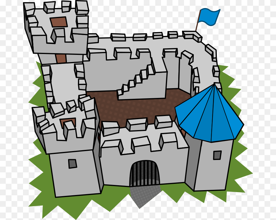 Building Cartography Cartoon Castle Colour Comic Castle Clip Art, Architecture, Fortress Free Png Download