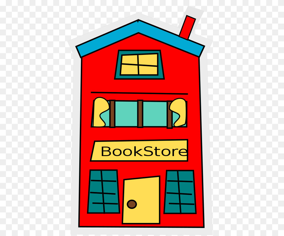 Building Cartoon Bookstore, Architecture, Outdoors, Shelter, Neighborhood Png Image