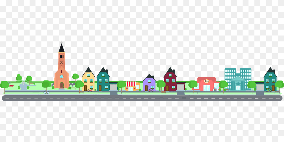 Building Clipart Town, City, Neighborhood, Urban Free Png