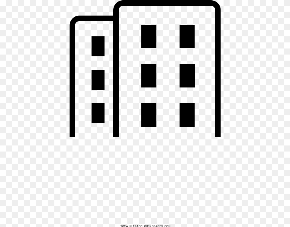 Building Coloring Page, Gray Free Png