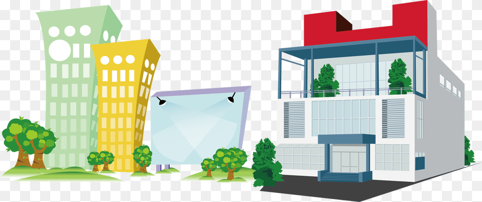 Building Company Cartoon Office Architecture Buildings Cartoon, Cad Diagram, City, Diagram, Office Building Png Image