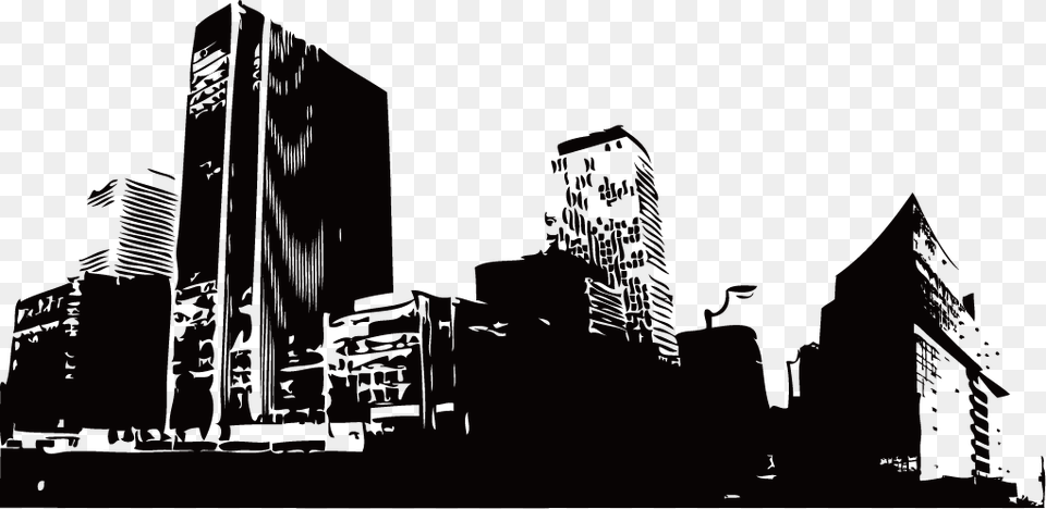Building Euclidean Vector Building Sketch Black And White, Architecture, Office Building, Metropolis, Urban Png