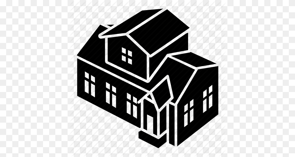Building Family Home House Mansion Suburban Icon, Treasure Free Png
