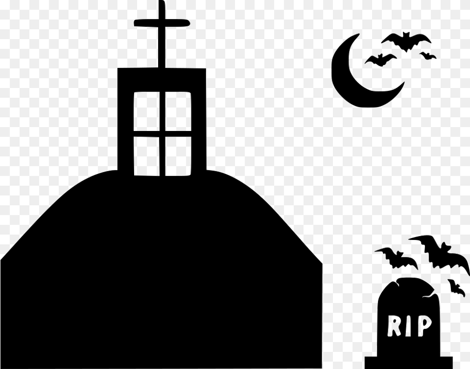 Building Haunted Home House Mansion Bats Moon Rip Portable Network Graphics, Stencil, Silhouette, Symbol, Cross Png