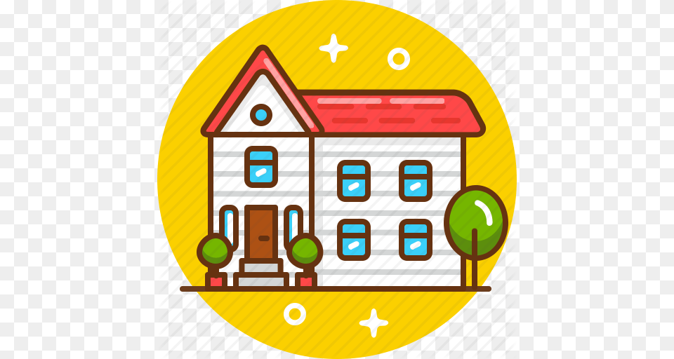 Building Home House Live Mansion Icon, Food, Neighborhood, Sweets, Bus Stop Png