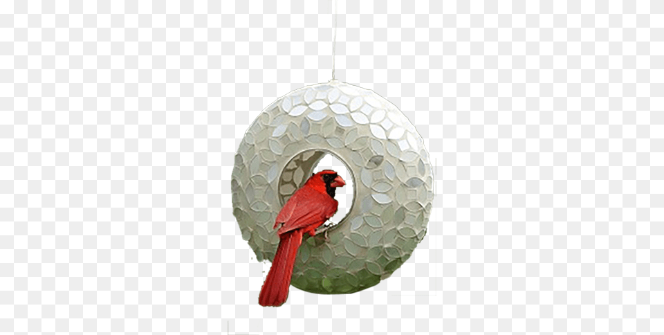 Building Homes In Tune With Plow Amp Hearth Glass Mosaic Bird Feeder, Animal, Cardinal Png Image