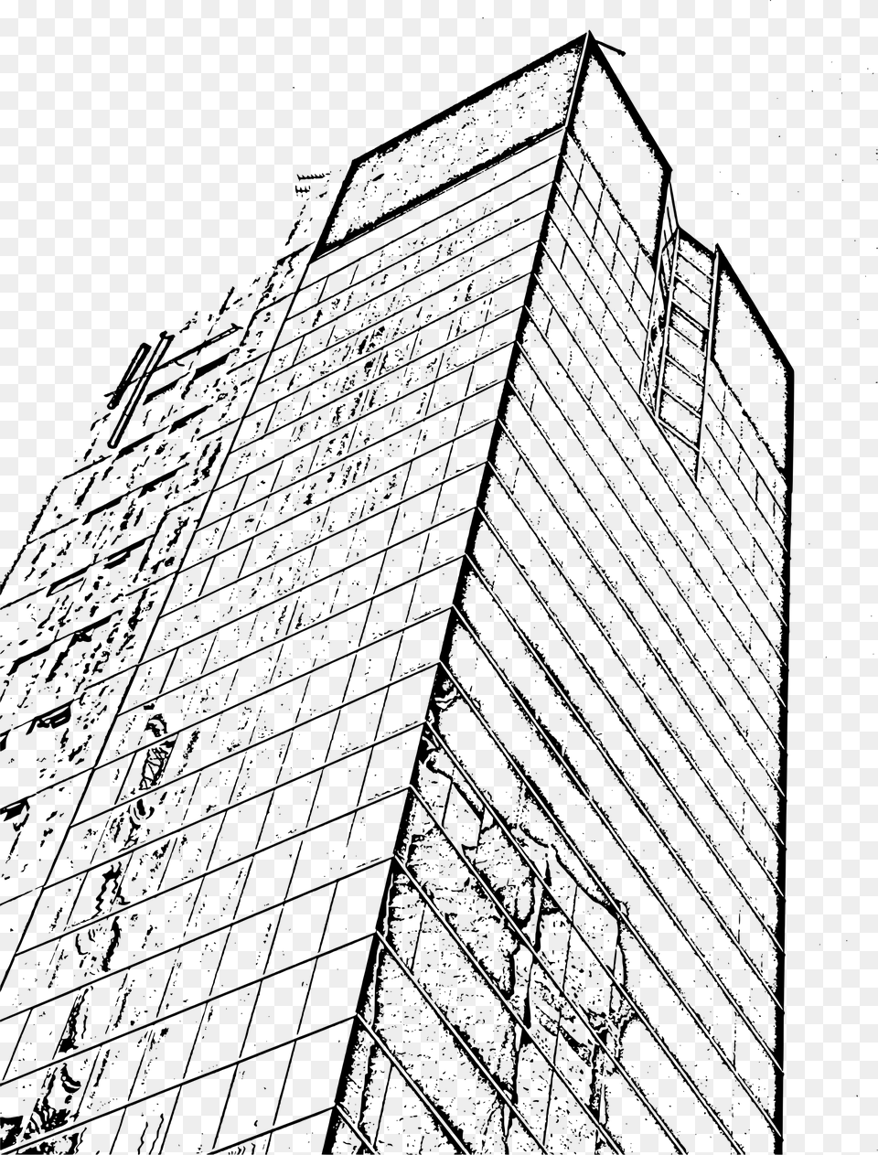 Building Line Drawing At Architectural Building Line Drawing, Gray Free Png