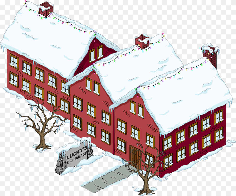 Building Luckysorphanage Christmas Snow Clipart Full Orphanage Building, Neighborhood, City, Architecture, Condo Free Transparent Png