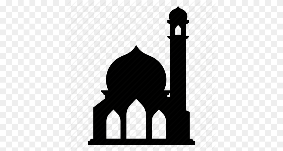 Building Masjid Mosque Prayer Ramadhan Icon, Silhouette, Animal, Elephant, Mammal Png