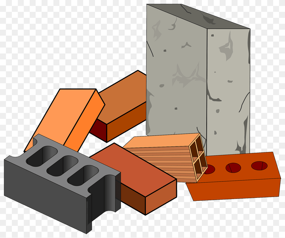 Building Materials Cement Block Brick Clipart, Wood Png Image