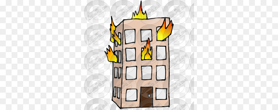 Building On Fire Picture For Classroom Therapy Use, City, Art, Graphics, Neighborhood Png Image