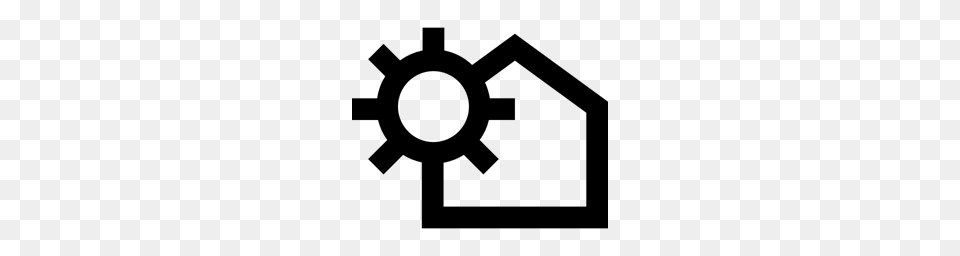 Building Outline Sun Interface Building House Outline House, Gray Png Image