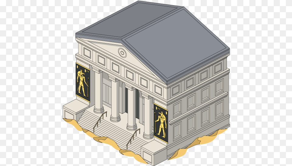 Building Quahog Ancient Museum Museum Cartoon, Person, Architecture, Housing, Hot Tub Free Png