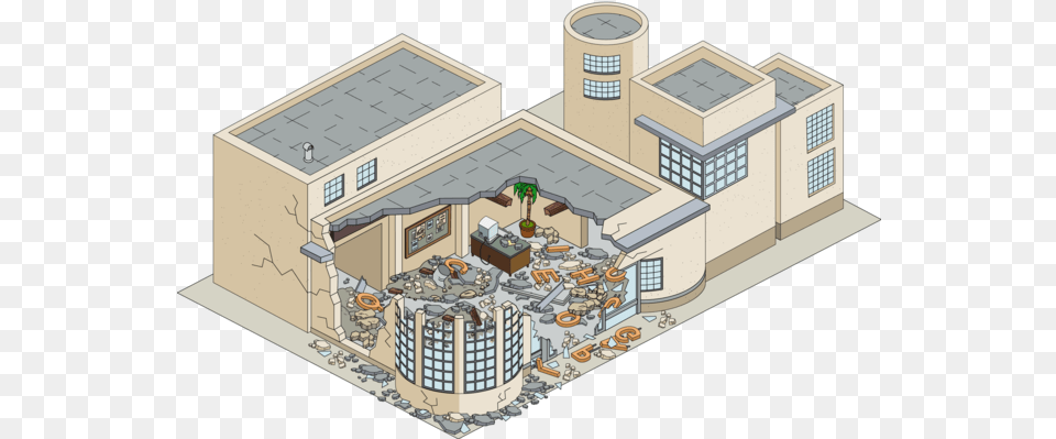 Building Quahogpolicestation Destroyed House, Cad Diagram, Diagram Free Png