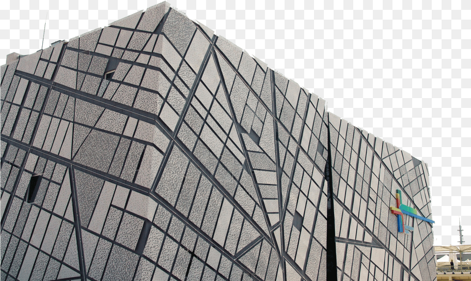 Building With Geometric Shaped Wall Design Image, Architecture, Office Building, Urban, City Free Transparent Png