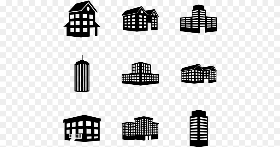 Buildings 2 25 Icons 3d Architecture Icon, Gray Free Png Download