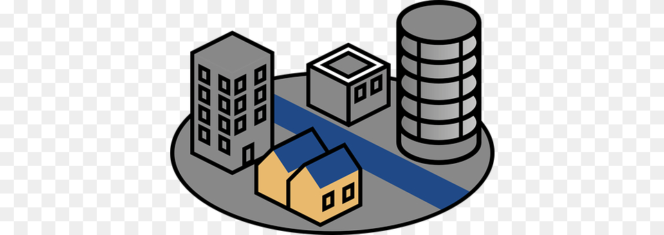 Buildings Box, Cardboard, Carton, City Png