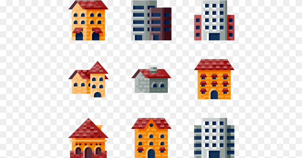Buildings, Neighborhood, Architecture, Building, Housing Png Image