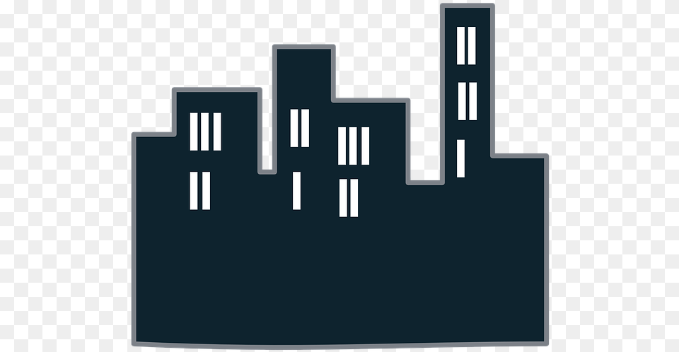 Buildings Building Tower City Clip Estate Real Transparent Buildings Clipart Black, Scoreboard, Architecture, Factory Png