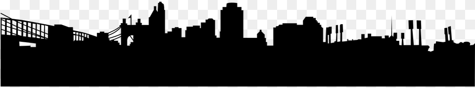 Buildings City Silhouette Skyline Towers C Metropolis In Black And White, Gray Free Png Download