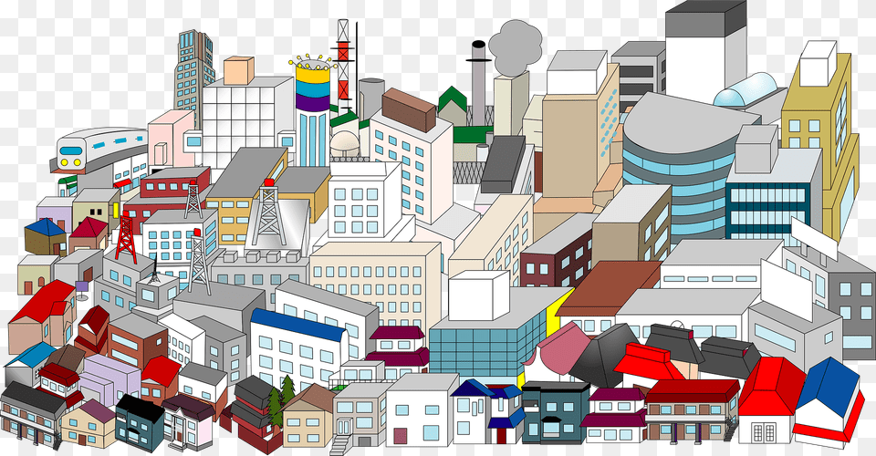 Buildings Cityscape Clipart, City, Metropolis, Neighborhood, Urban Png Image