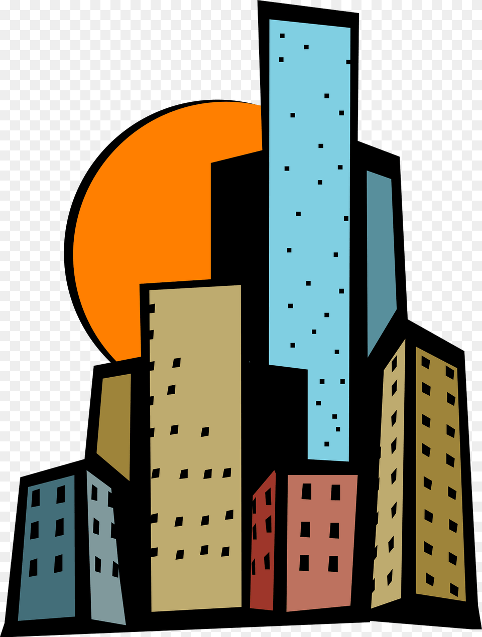 Buildings Clipart, City, Urban, Architecture, Building Free Png Download