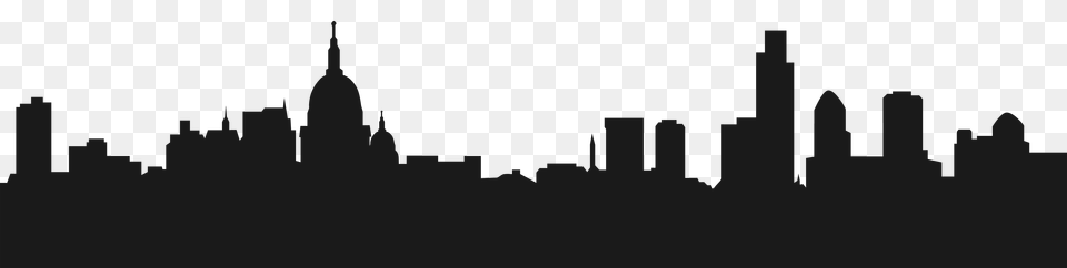 Buildings Silhouette Clip, Gray Free Transparent Png