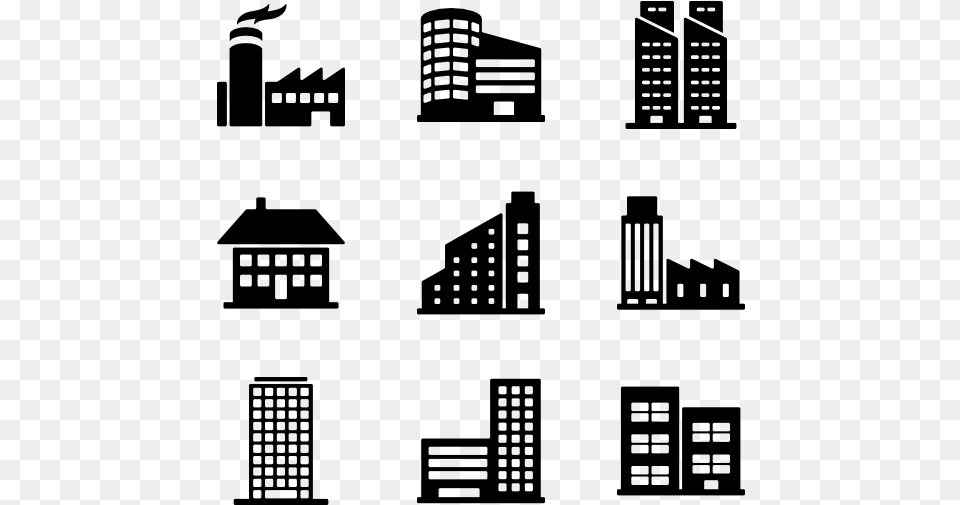 Buildings Skyscraper Icon, Gray Png Image