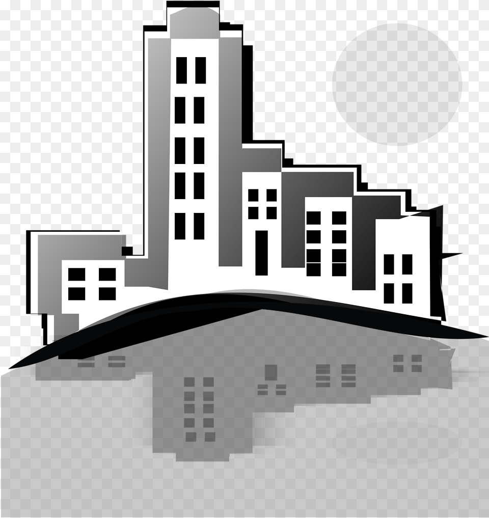Buildings Stock Photo Building Background Black And White, Urban, City, Arch, Architecture Free Transparent Png