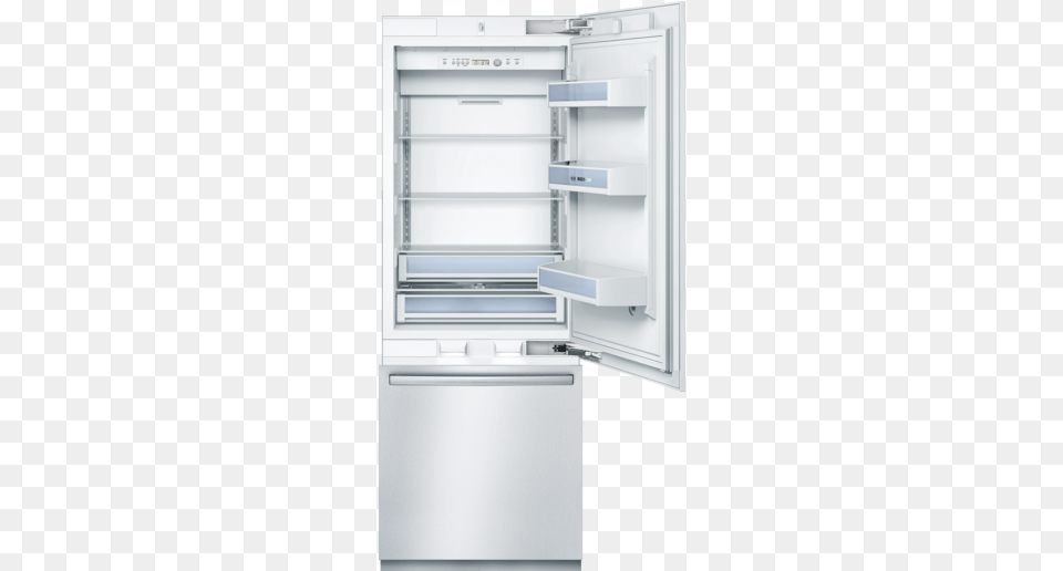 Built In Two Door Bottom Freezer Refrigerator Bosch Benchmark 30 Fridge, Device, Appliance, Electrical Device Png