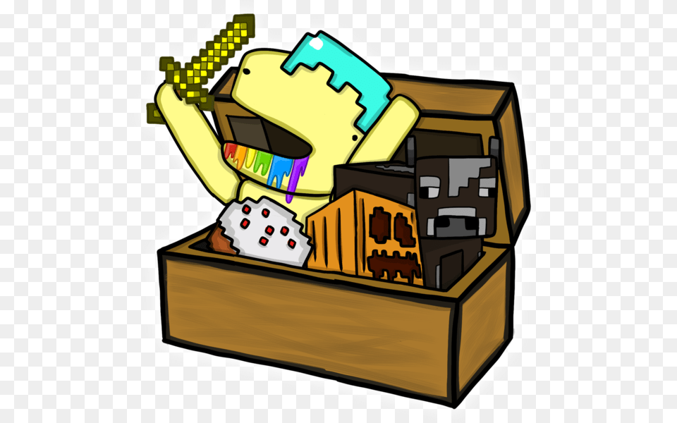Bukkit Minecraft, Treasure, Box, Bulldozer, Machine Free Transparent Png