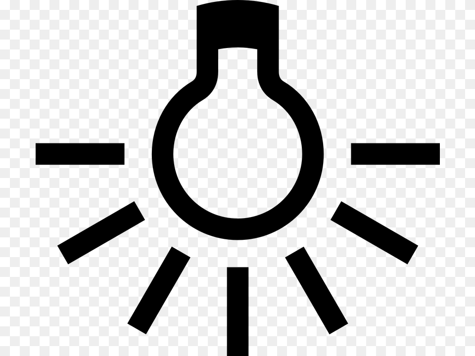 Bulb Clipart Lampu Titanium Dioxide Mechanism In Paint, Gray Free Png