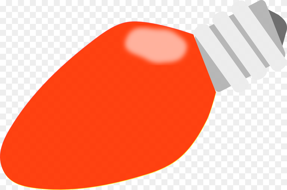 Bulb Clipart Orange Red Christmas Light Bulb Clipart, Dynamite, Weapon, Lightbulb Free Png Download