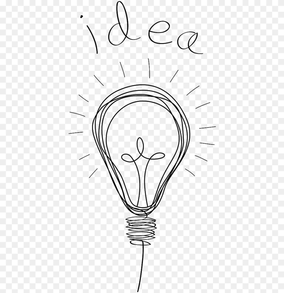 Bulb Drawing Doodle Storyboard Powerpoint Presentation, Gray Free Png Download